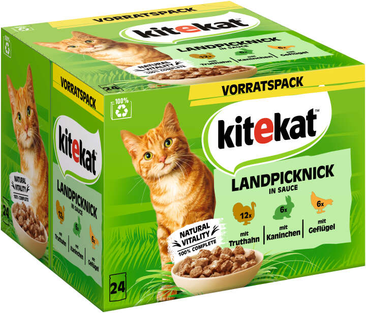 Kitekat Katzen-Nassfutter Landpicknick in Sauce